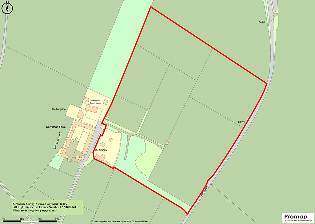 Lot: 103 - GRANARY AND OUTBUILDINGS ON APPROX 14 ACRES WITH FENCED PADDOCKS IN RURAL LOCATION - Location plan